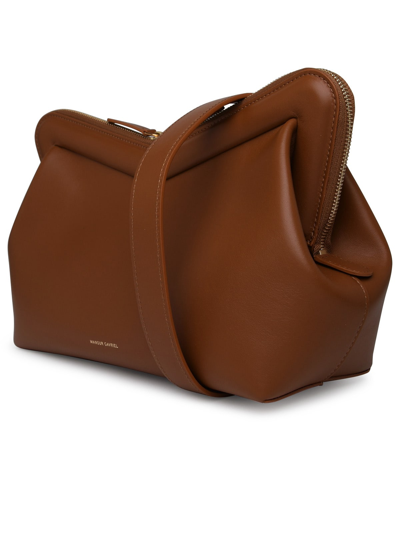 Shop Mansur Gavriel Brown Leather Frame Bag
