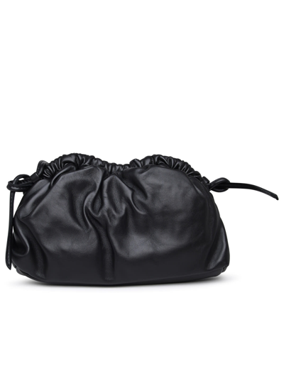 Shop Mansur Gavriel Small Cloud Black Leather Crossbody Bag