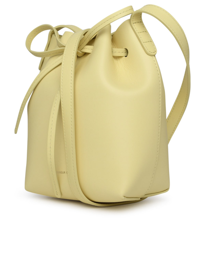 Shop Mansur Gavriel Small Bucket Bag In Yellow Leather