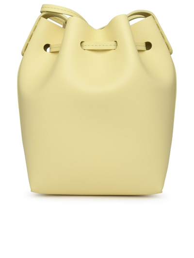 Shop Mansur Gavriel Small Bucket Bag In Yellow Leather