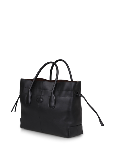 Shop Tod's Tods Small Di Drawstring Leather Tote Bag