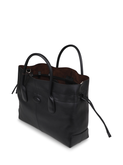 Shop Tod's Tods Small Di Drawstring Leather Tote Bag