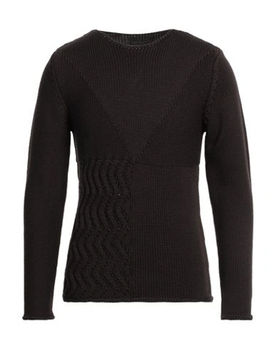 Shop Brian Dales Man Sweater Dark Brown Size M Wool, Acrylic