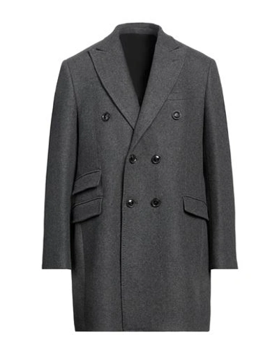 Shop Barbati Man Coat Lead Size 44 Wool, Polyester, Polyamide In Grey