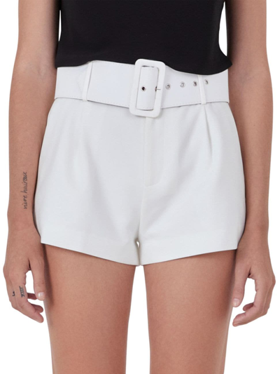 Shop Endless Rose Women's Belted Mini Shorts In White