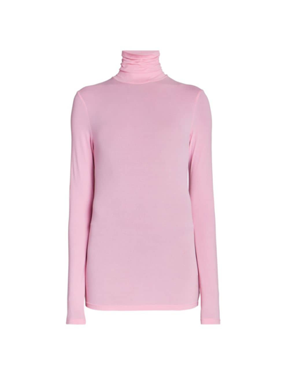 Shop Isabel Marant Women's Faeza Turtleneck Blouse In Pink