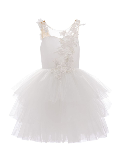 Shop Tulleen Little Girl's & Girl's Carnelian Dress In White
