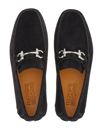 Shop Ferragamo Flat Shoes In Black