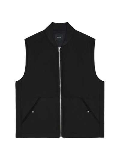 Shop Vince Men's Semi Shine Vest In Black