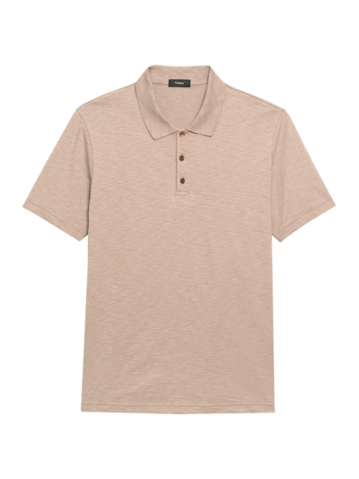 Shop Theory Men's Bron Cotton Polo Shirt In Tapir