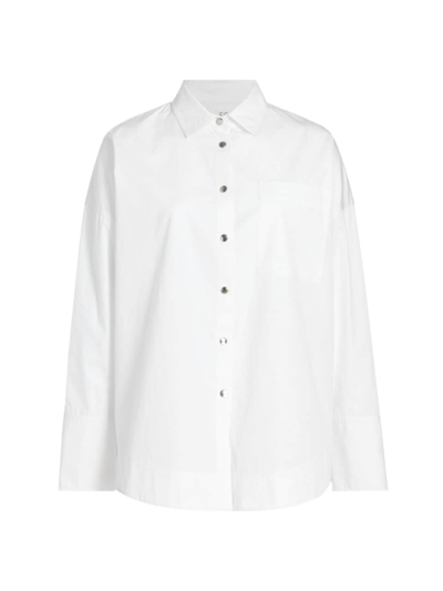 Shop Co Women's Tunic Boxy Shirt In Optic White