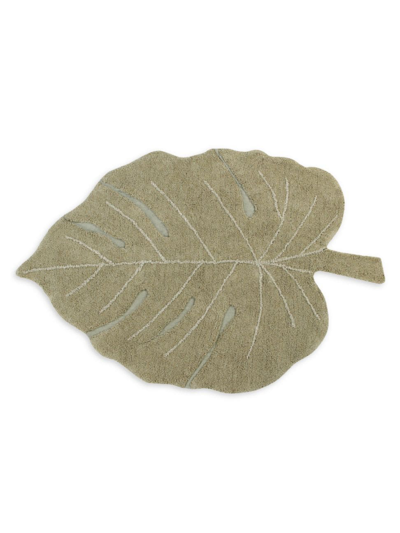 Shop Lorena Canals Washable Rug Monstera In Olive