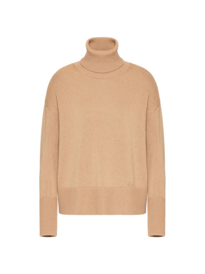 Shop Valentino Women's Cashmere Sweater In Camel