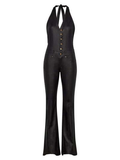 Shop Retroféte Women's Cynthia Jumpsuit In Coated Black