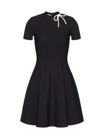 Shop Valentino Women's Stretch Viscose Dress In Black