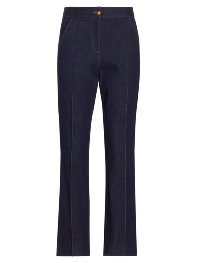 Shop Veronica Beard Women's Kimra Denim Pants In Dark Oxford