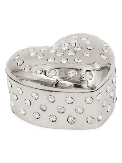 Shop Crystamas Sempre Amore Jewelry Box In Platinum