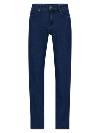 Shop Hugo Boss Men's Regular-fit Jeans In Comfort-stretch Denim In Blue
