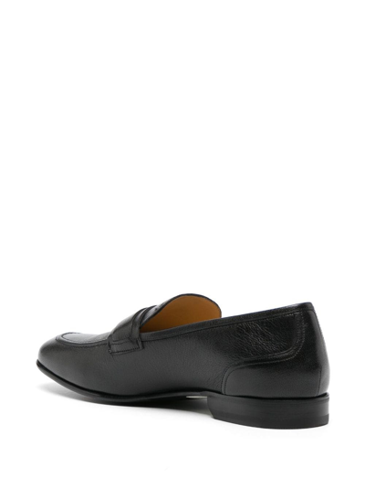 Shop Bally Suisse Logo-plaque Leather Loafers In Black