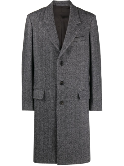 Shop Marant Johel Single-breasted Coat In Grey