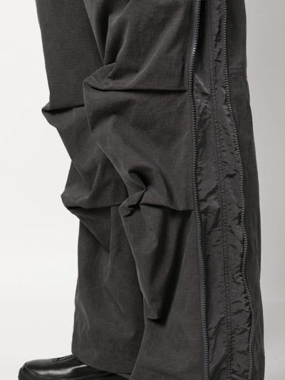 Shop Juunj Waffle-effect Drawstring Track Pants In Grey