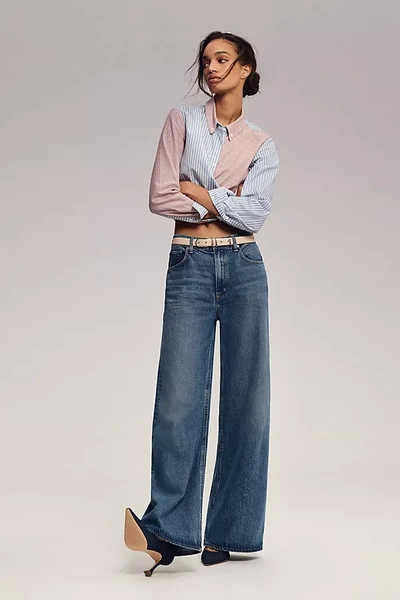 Shop Levi's Low Loose High-rise Wide-leg Jeans In Blue