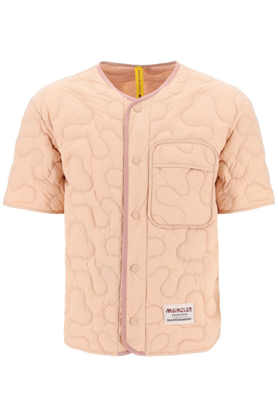 Shop Moncler X Salehe Bembury Short Sleeved Quilted Jacket In Pink