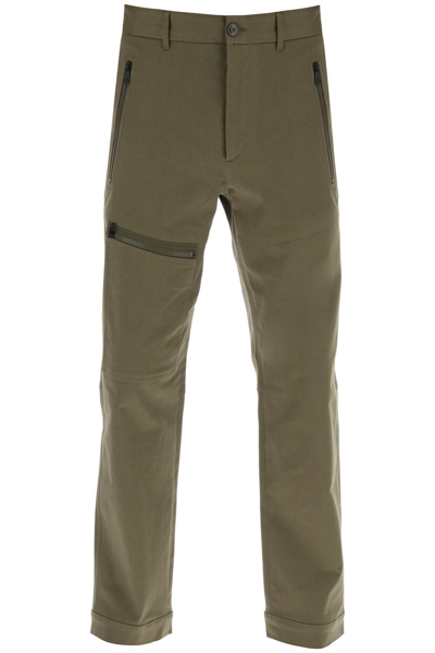 Shop Moncler Basic Stretch Cotton Pants In Green