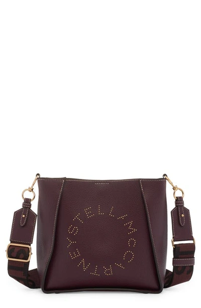 Shop Stella Mccartney Mini Faux Leather Crossbody Bag In 6002 Plum