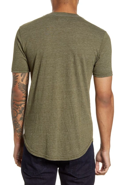 Shop Goodlife Triblend Scallop Crew T-shirt In Olive Night