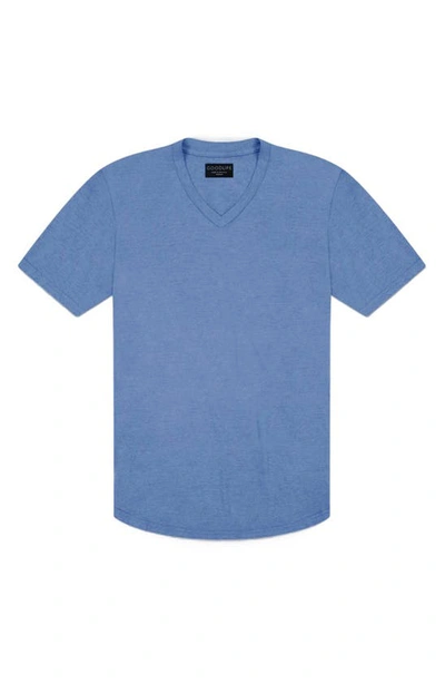 Shop Goodlife Triblend Scallop V-neck T-shirt In Granada Sky