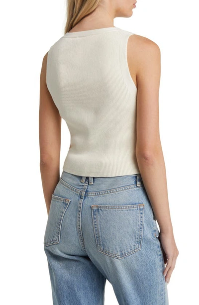 Shop Reformation Myrtle Sleeveless Sweater In Horchata