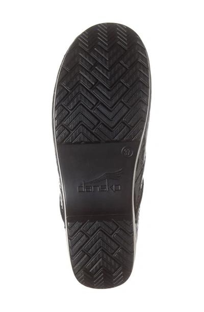 Dansko Professional Clog In Floral Tooled Black In Black Tooled