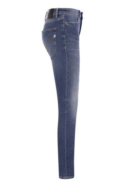Shop Dondup Iris - Jeans Skinny Fit In Denim Blue