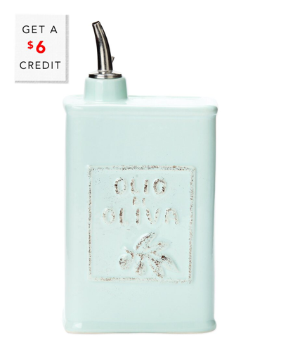 Vietri Lastra Stoneware Olive Oil Can In Blue