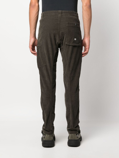 Shop C.p. Company Lens-detail Corduroy Cargo Trousers In Green