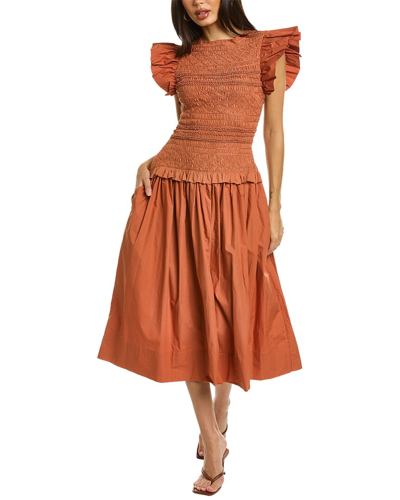 Shop Ulla Johnson Madeline Maxi Dress In Orange