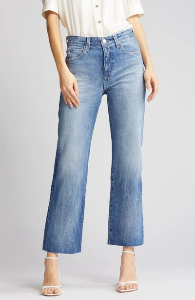 Ag Kinsley High Waist Raw Hem Ankle Flare Jeans In Superstition