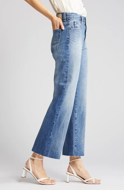 Ag Kinsley High Waist Raw Hem Ankle Flare Jeans In Superstition