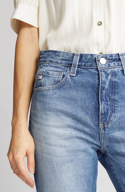 Ag Kinsley High Waist Raw Hem Ankle Flare Jeans In Superstition