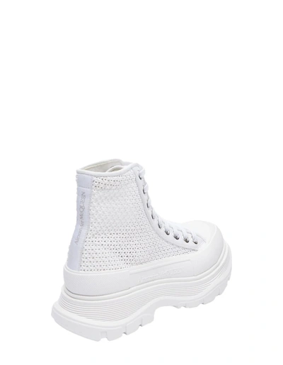 Shop Alexander Mcqueen And Silver Tread Slick Ankle Boots In White