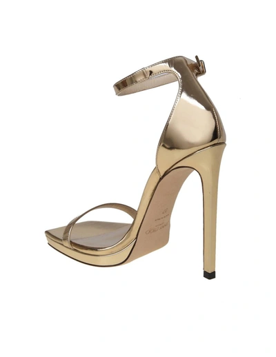 Shop Jimmy Choo Leather Sandal In Gold