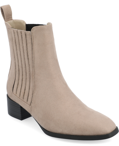 Journee Collection Wrenley Bootie In Taupe