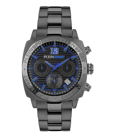 Shop Plein Sport Men's Wildcat Gray Stainless Steel Bracelet Watch 40mm