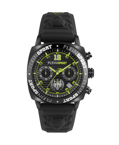 Shop Plein Sport Men's Wildcat Black Silicone Strap Watch 40mm