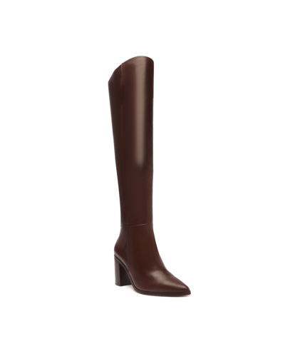 Shop Schutz Women's Mikki Over-the-knee High Block Heel Boots In Brown