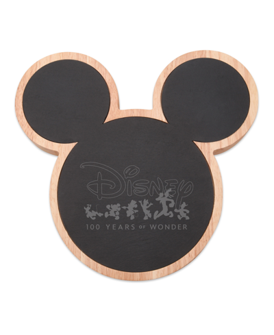 Shop Toscana Disney 100 Mickey Mouse Slate Charcuterie Board With Cheese Knife Set In Parawood And Slate Black