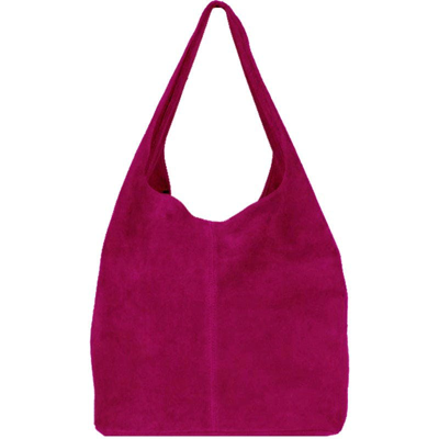 Shop Sostter Raspberry Soft Suede Hobo Shoulder Bag | Byxxb In Pink