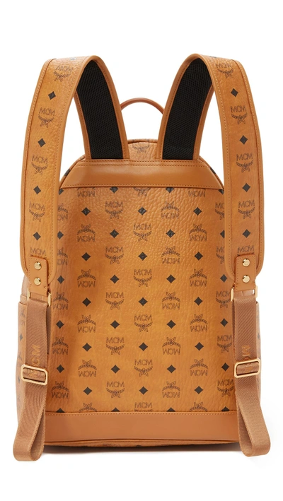 Shop Mcm Stark Medium Backpack In Cognac