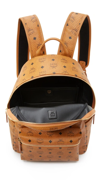 Shop Mcm Stark Medium Backpack In Cognac